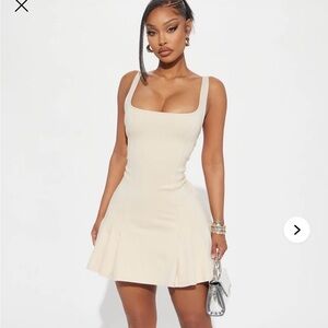 NWT Fashion Nova Cream Mini Dress Size M